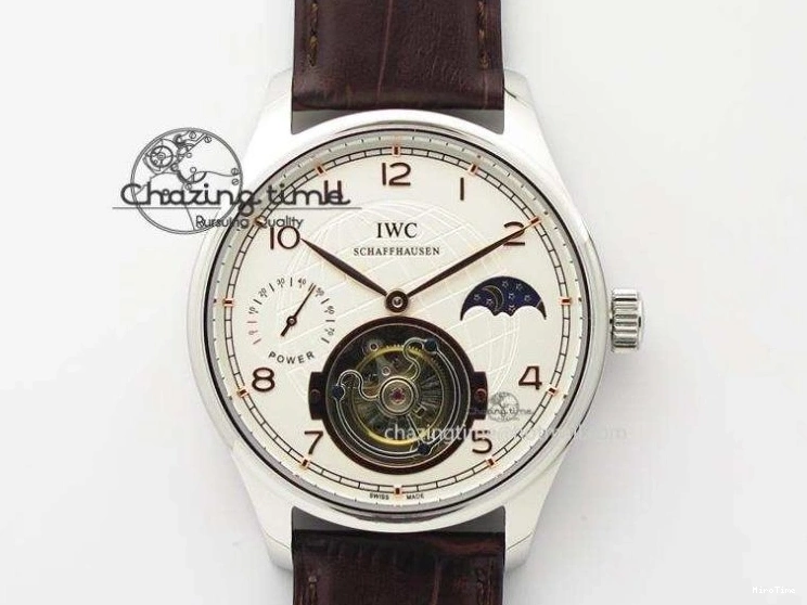 MIROTIME 0821 Portuguese Chrono RG IW371480 ZF 1:1 Best Edition White Dial On Brown Leather Strap A7750 V HighPerformance 7266